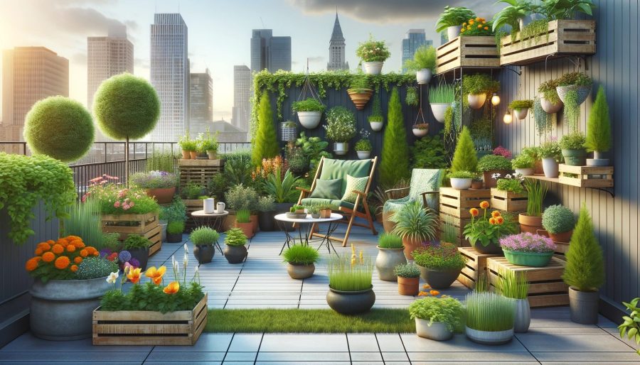 A Rooftop Container Garden