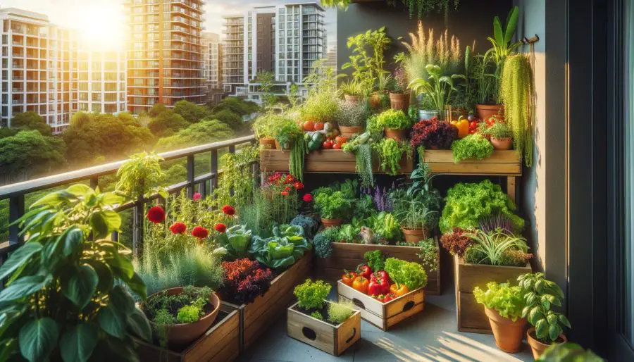 growing your own fresh produce in an urban balcony garden