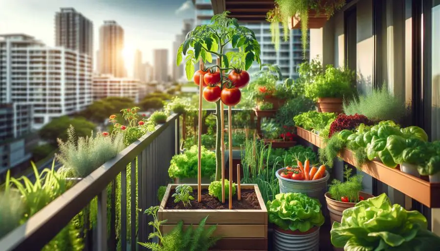 organic balcony vegetable garden