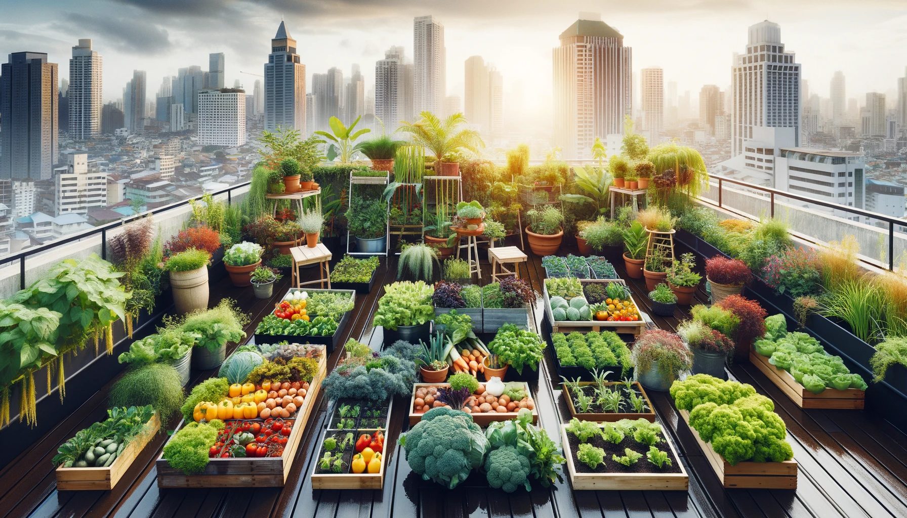 Rooftop Garden Vegetables10 Easy Gardening Tricks Urban Gardening Ideas