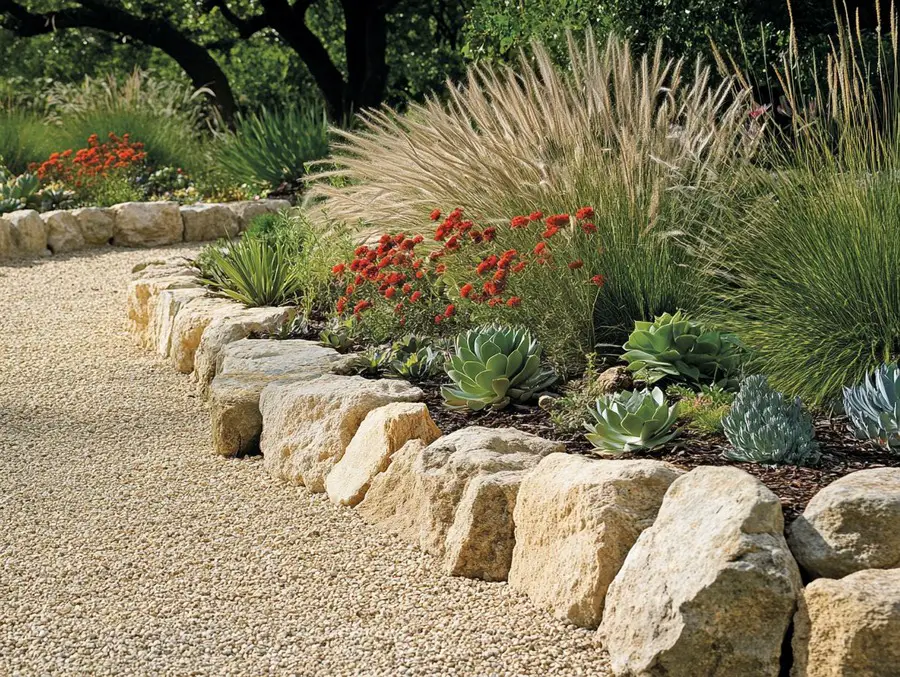 Edging and Borders in Xeriscaping
